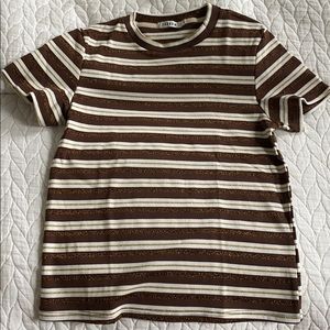 NWOT ribbed knit lurex stripe tee Need Supply